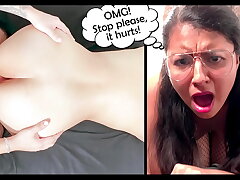 #ALL Nymph Rubdown - Nympho Romi Rain Brutally Licks And Rails Reena Sky's Camel Toe Utter SCENE#