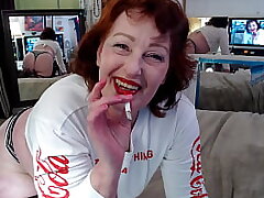 897 Dawnskye1962 smoking a ciggy and trying to cause your cock to throb entirely clad