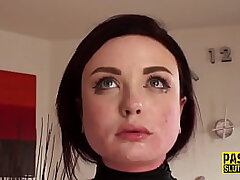 Teen predominated for deep throating and deep throating