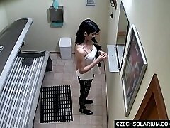 Spycam TEEN Damsel Caressing her Cunny