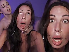 Subordinated Doofy Teenie Shoots a load Her Brains Out During Cervix Punching FFM Rough Fuck