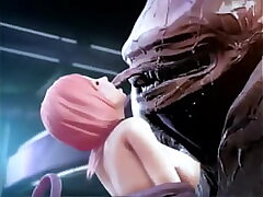 Ultra-cute dame get anal with alien - Manga porn 3 dimensional 15