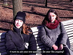 Attempt it! Street Bet With Stranger Women - Public Agent - Point of view