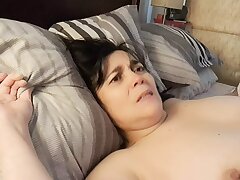 My husband got into my sofa very horny and penetrated me very hard
