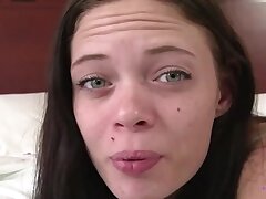 To Get Back at Her Cuckold Boyfriend the Caucasian Dark-haired Seduces the Gigantic Black Boy