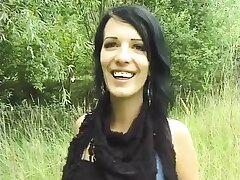 I film my BFF Lucia with black-haired hair and a whore