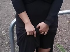 Made My Gash Bust Outdoors with the Dildo