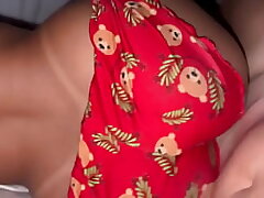Cock-hungry wife heads to bed with brief shorts to tease her husband