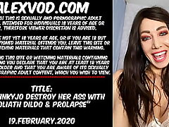 Hotkinkyjo ruin her rump with Goliath fuck stick & blossom