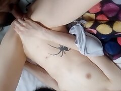 I ask my bf for help to leave my slit very humid