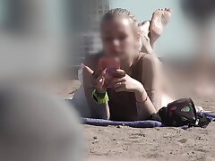 #Bulge dick showcase on beach -  public flashing#
