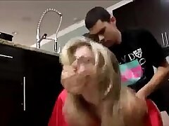 Youthful step Son-in-law Pummels his Scorching stepMom in the Kitchen