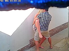 Cctv camera caught couple pummeling outside public restaurant