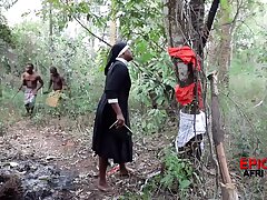 African Warriors Drill Foreign Missionary