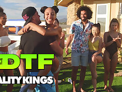 Steamy Porn industry stars Have A Nude Relay Race Before Beating The Pool For A Wet Fuck-a-thon - Reality Kings