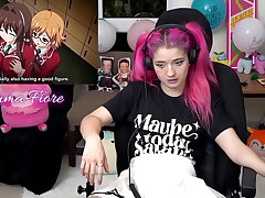 #Cute Teenie Responds to Hentai Pornography - Emma Fiore#